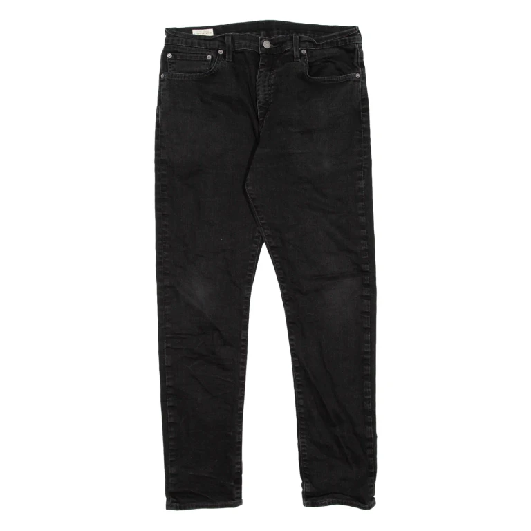 LEVI'S 512 BIG E Jeans Mens Black Slim Tapered W32 L32