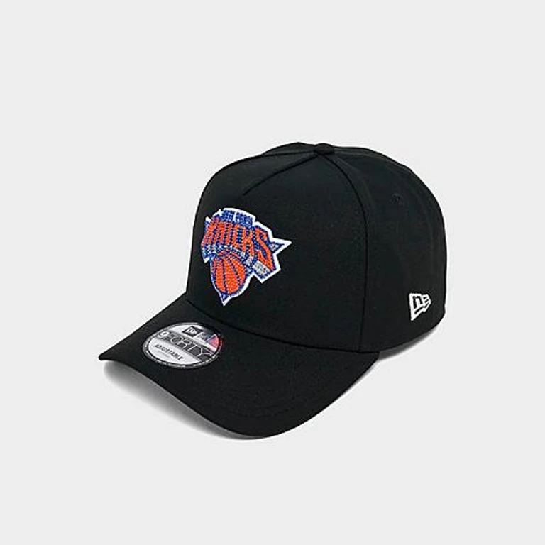 New Era New York Knicks NBA Draft 9FORTY Rhinestone Snapback Hat in Black