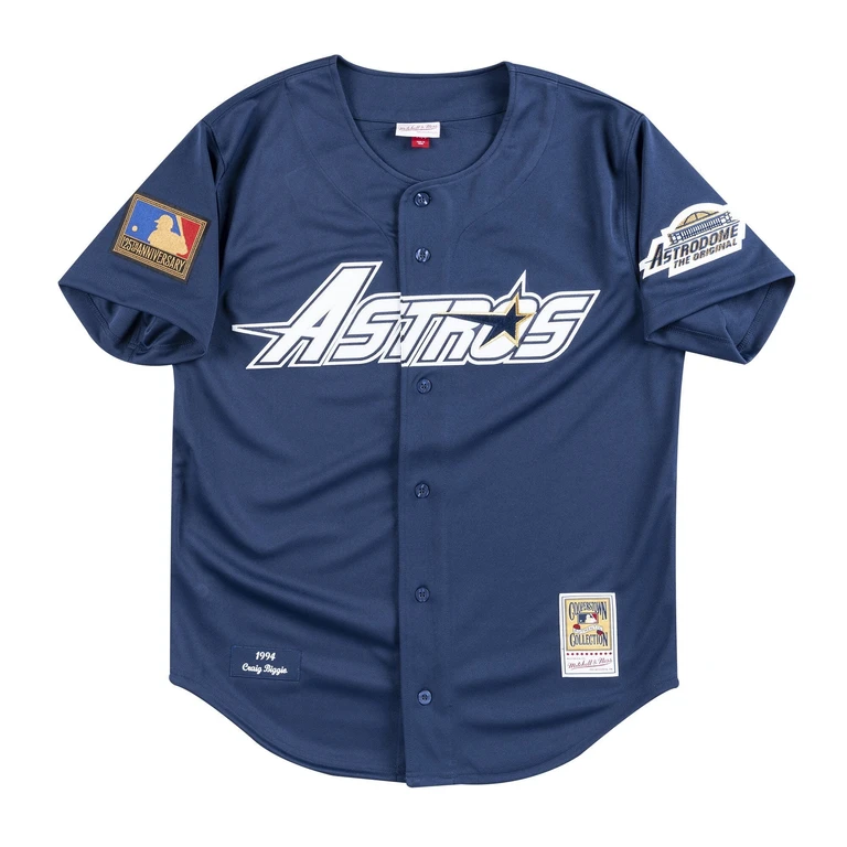 Men's MLB Alternate Jersey Astros 1994 Craig Biggio