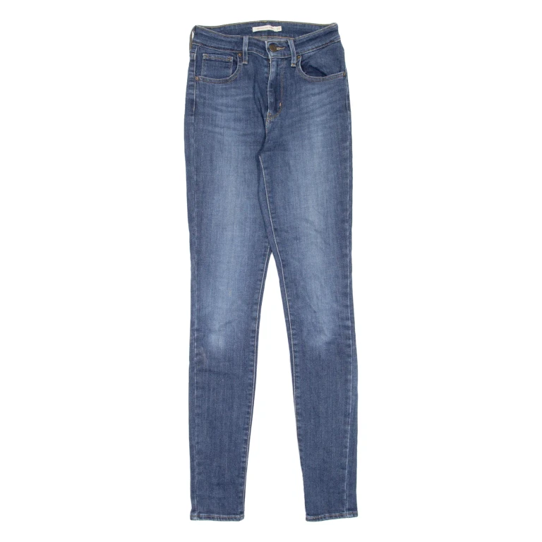 LEVI'S 721 High Rise Womens Jeans Blue Slim Skinny Stone Wash W25 L32