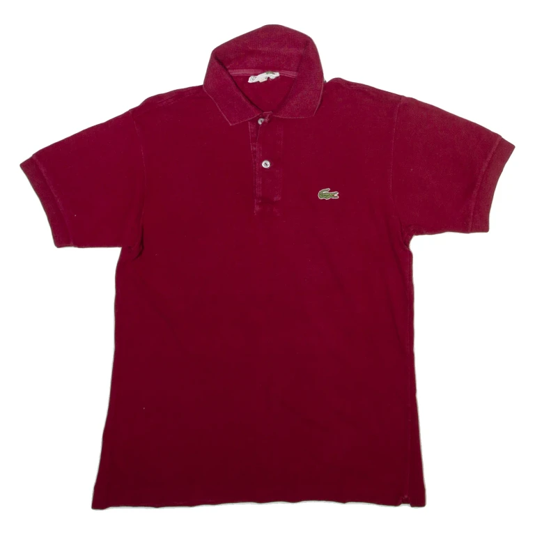 LACOSTE Mens Polo Shirt Maroon S