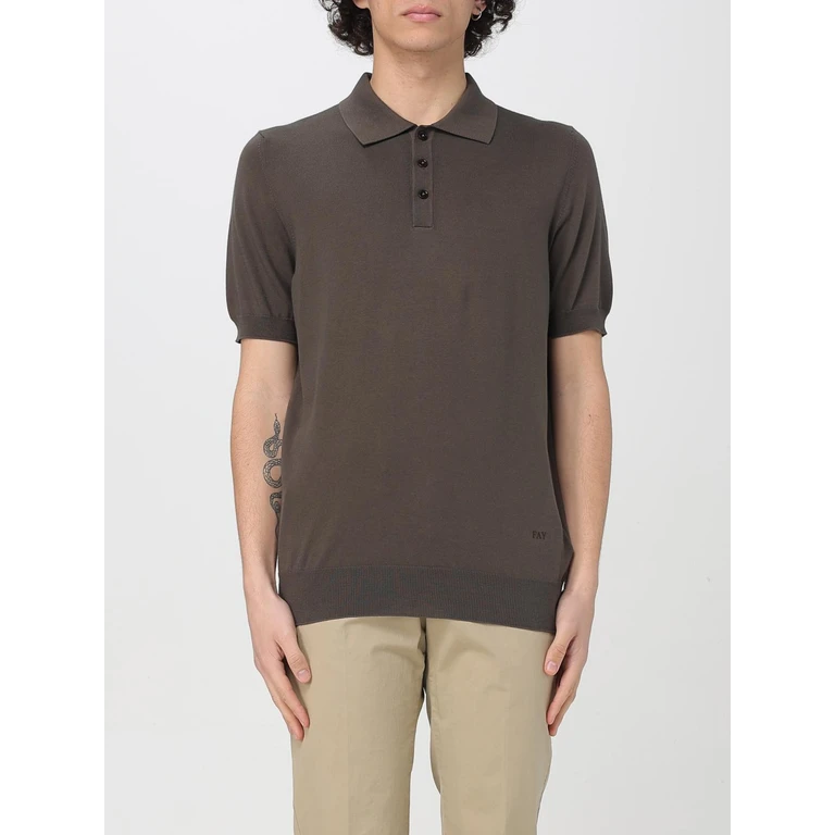 Polo Shirt Men color Brown (NMMC150172TOHPS602)