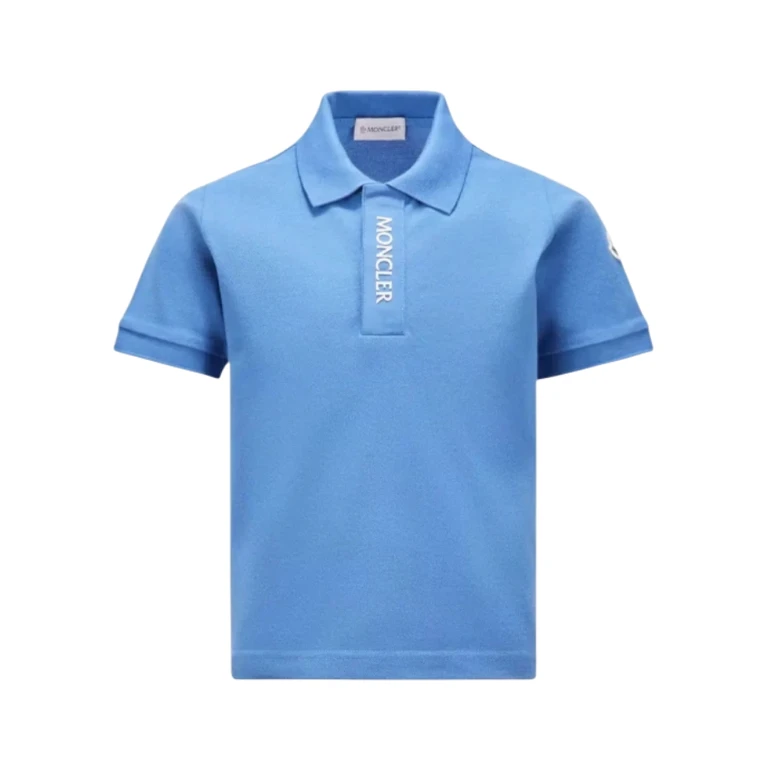 Moncler Boys Logo Applique Cotton Polo Shirt