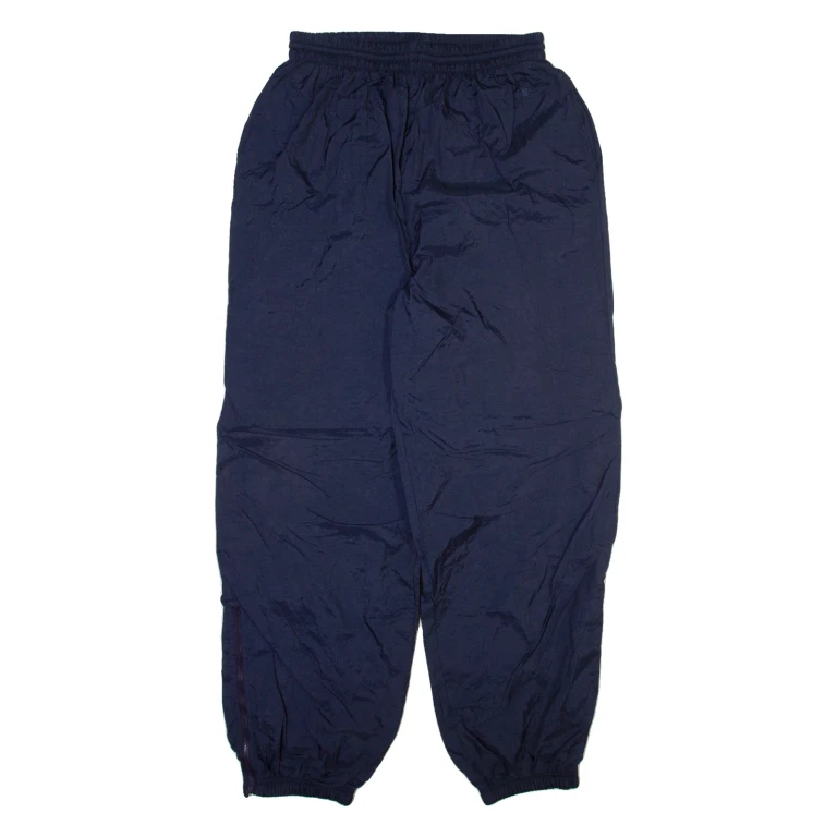 CHAMPION Mens Track Pants Blue Nylon Tapered XL W30 L32