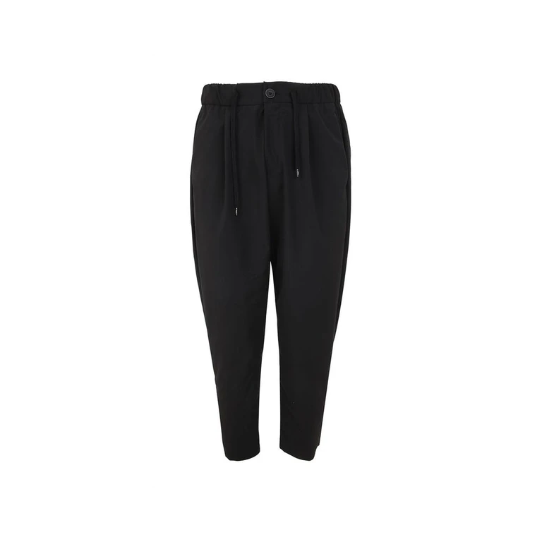 Black Polyester Casual Pants - Men