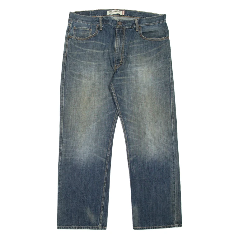 LEVI'S 505 Jeans Mens Blue Regular Straight Stone Wash W36 L30