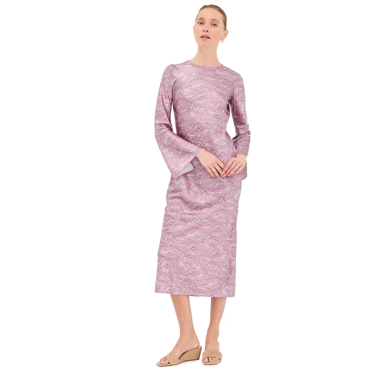 Veronica Beard Midi Gemma Dress Orchid Haze Multi 14