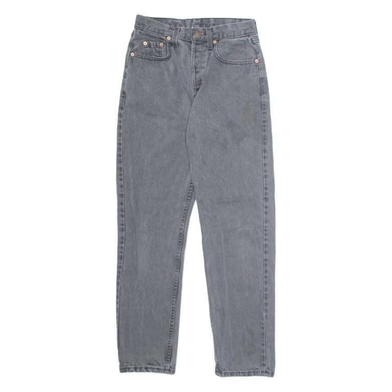 LEVI'S 818 Orange Tab Womens Jeans Grey Regular Tapered 90s W24 L29
