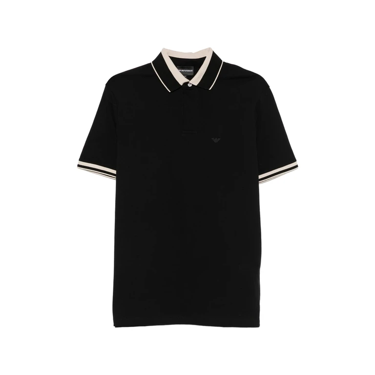 Emporio Armani Contrast-trim Buttoned Polo Shirt