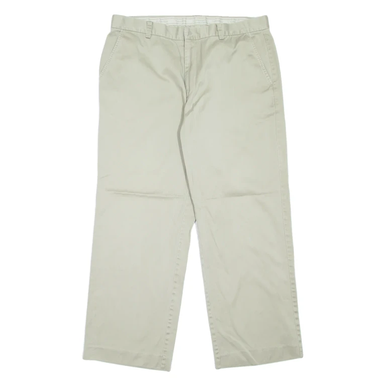 CALVIN KLEIN Chino Mens Trousers Beige Loose Straight W36 L30