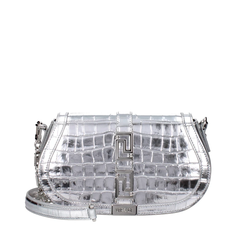 Versace Gray Leather Shoulder Bag - Women