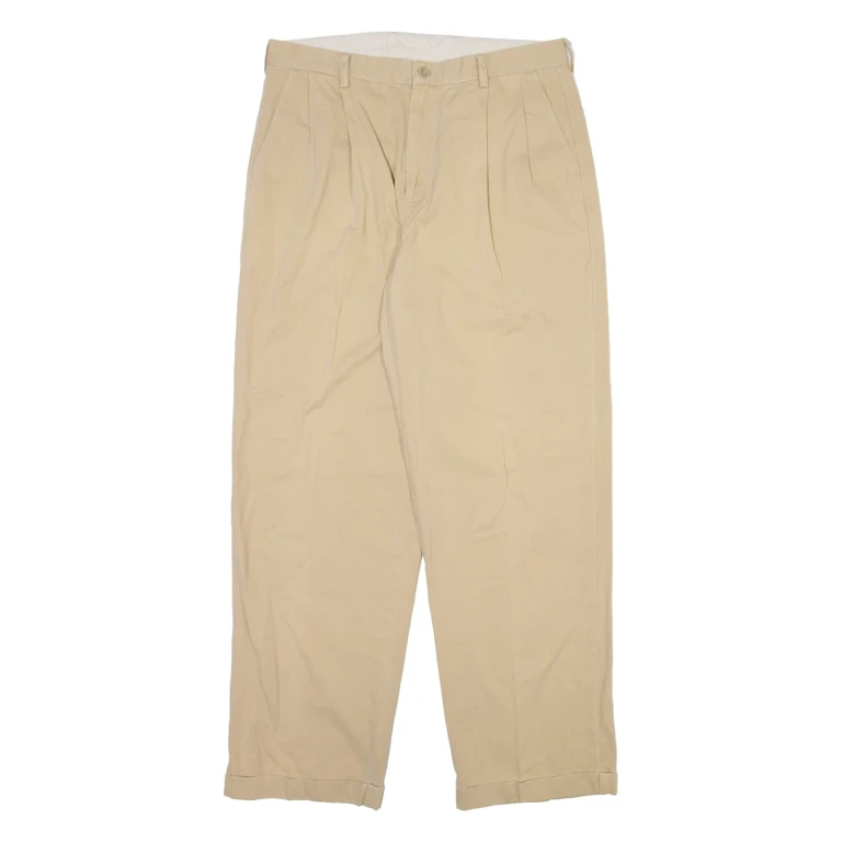 NAUTICA Mens Trousers Beige Relaxed Straight W32 L30