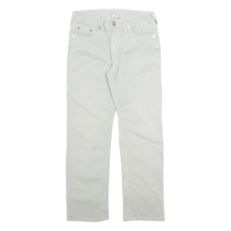 TRUE RELIGION Mens Jeans Grey Regular Straight W28 L27
