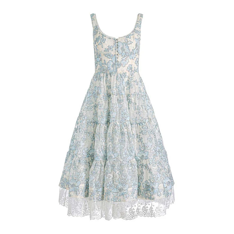 Alice+Olivia Robe Au Genou - Blanc (CC603D82528F149)