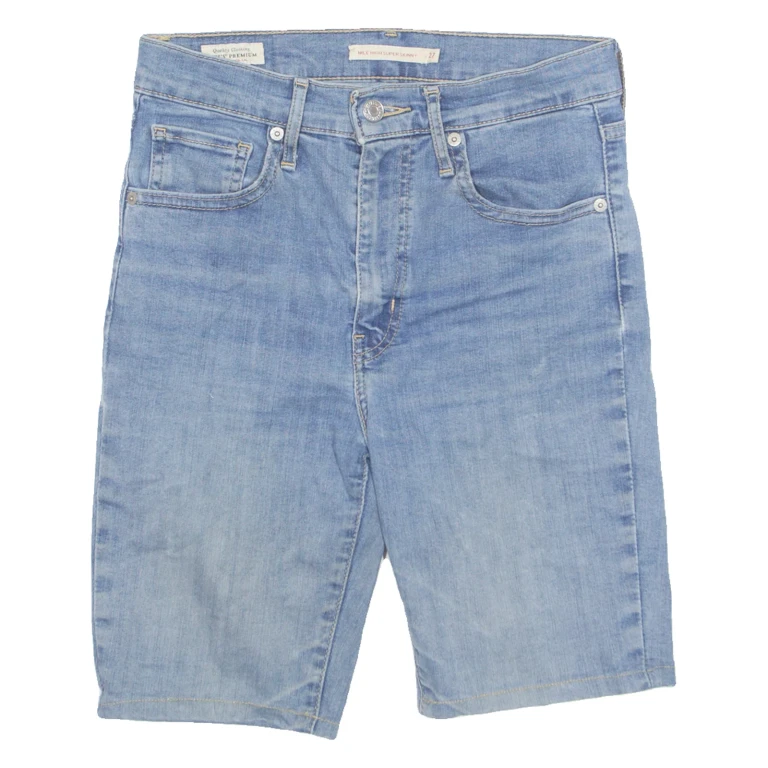 LEVI'S Premium E Stretch Mens Denim Shorts Blue S W28