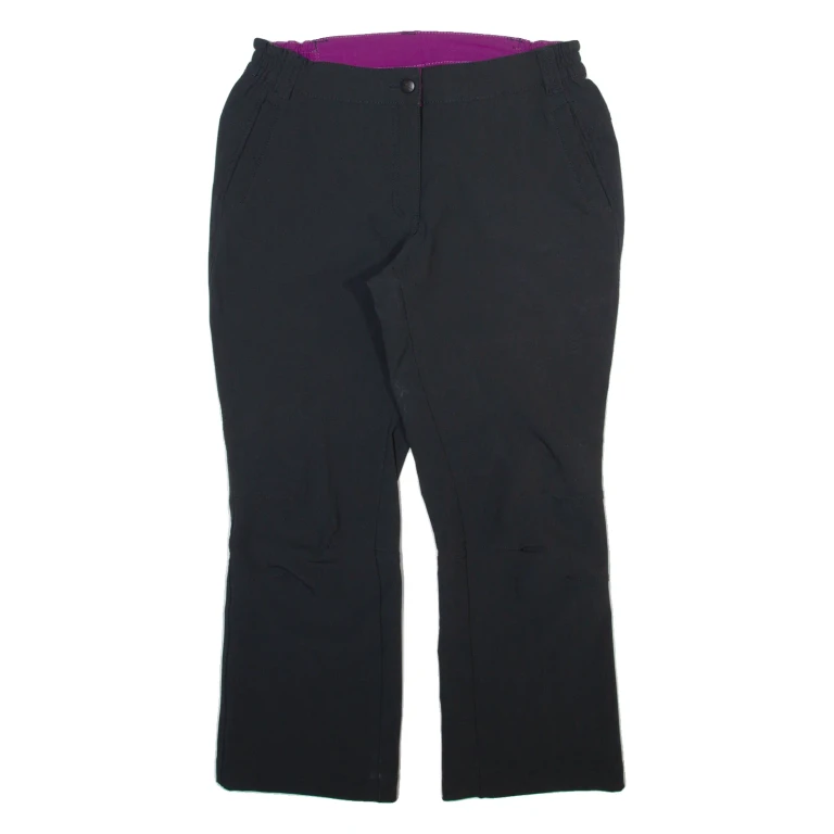 CRANE Womens Trousers Black Relaxed Straight W30 L26