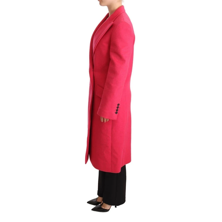 Dolce & Gabbana Pink Double Breasted Trenchcoat Jacket Virgin Wool Clothing - Women