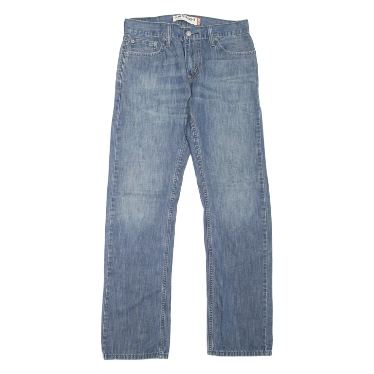 LEVI'S 514 Jeans Mens Blue Slim Straight Stone Wash W30 L32