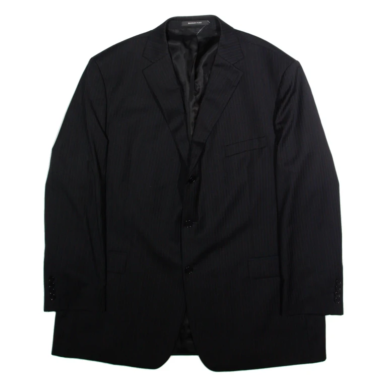PIERRE BALMAIN Mens Blazer Jacket Grey Striped L