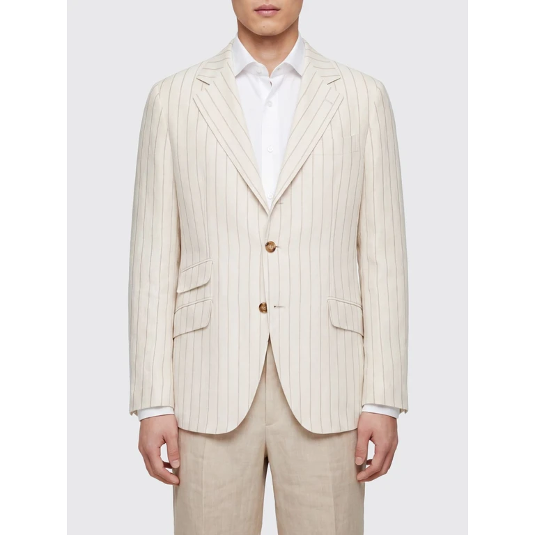 Striped Single-Breasted Linen Blazer (MZ4127BWDC6190)