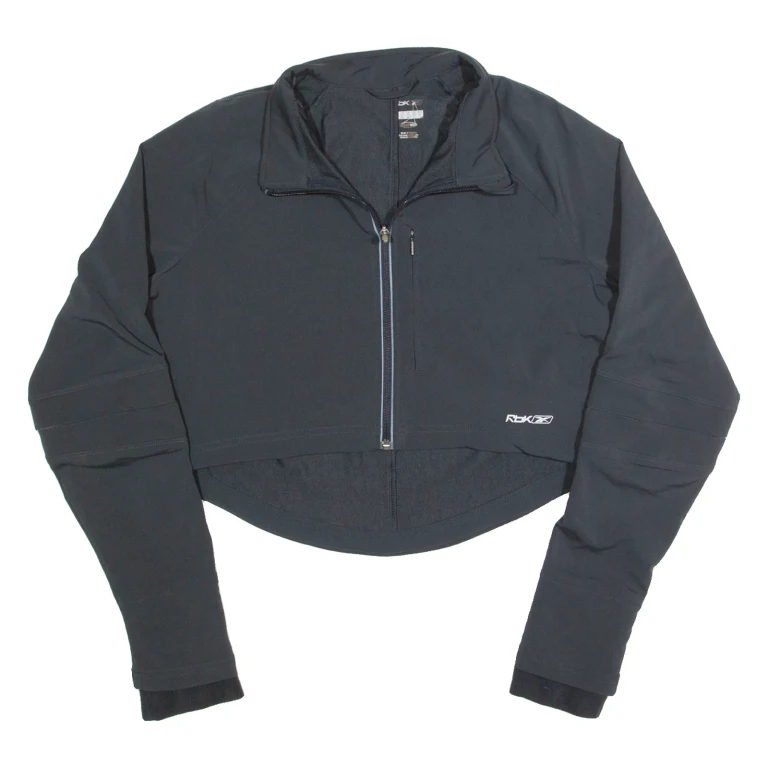 REEBOK Cropped Womens Jacket Black UK 14
