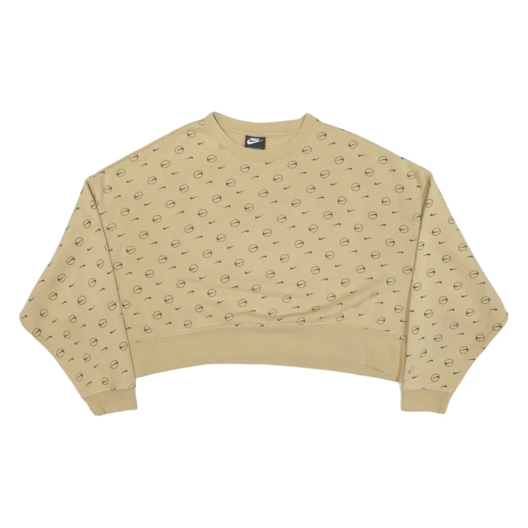 NIKE Cropped Womens Sweatshirt Beige M