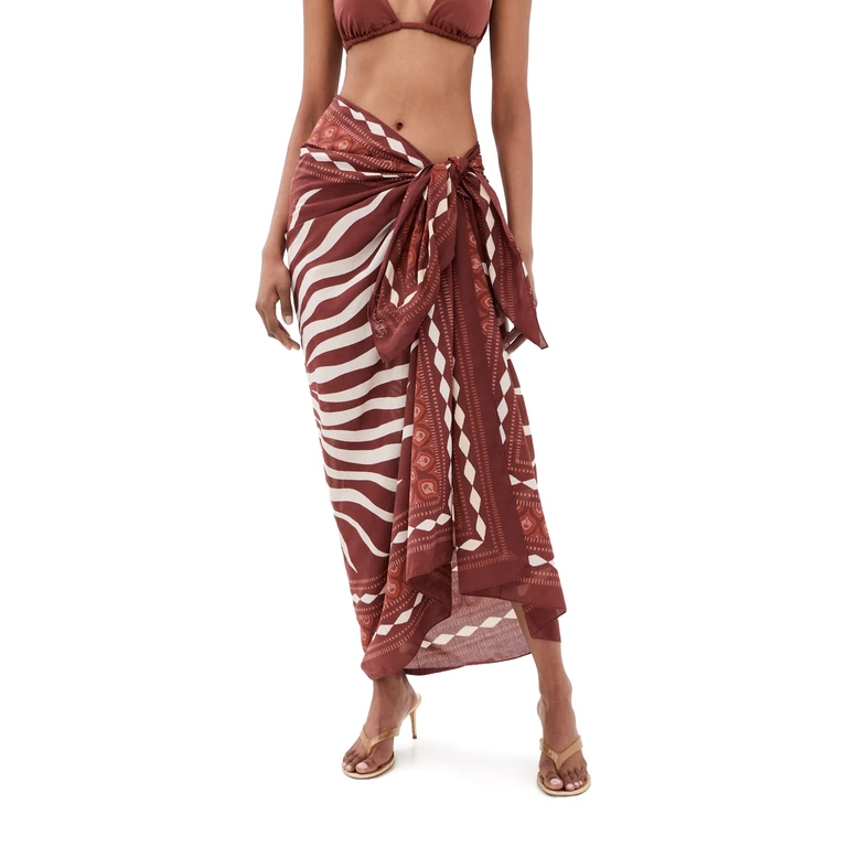 Horizon Pareo Wine/Ecru/Rose One Size
