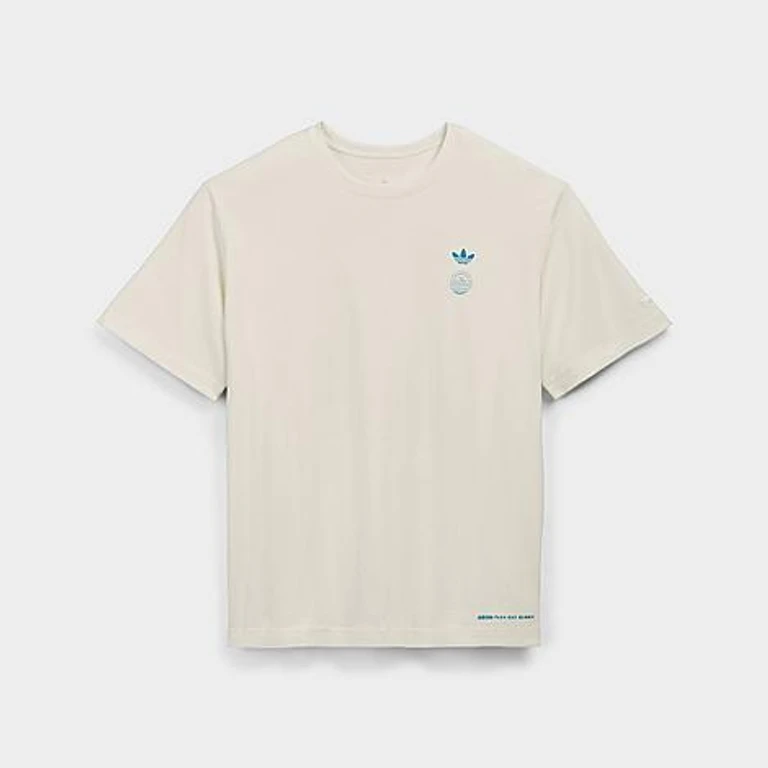 Men's Originals x Bad Bunny DTmF Madrid Graphic Oversized Heavyweight T-Shirt in Cream White Size: Small