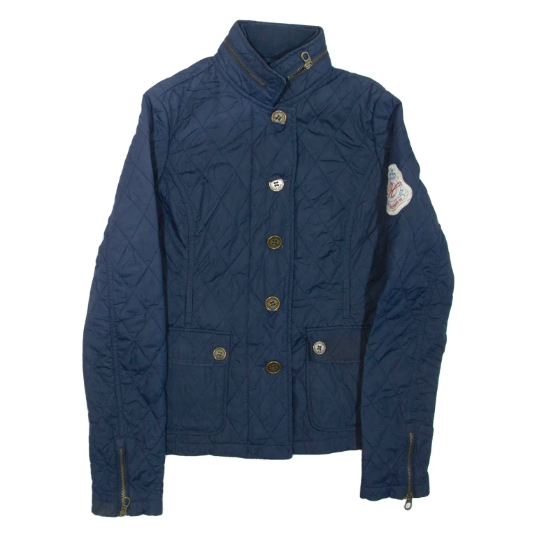 TOMMY HILFIGER Womens Quilted Jacket Blue XS