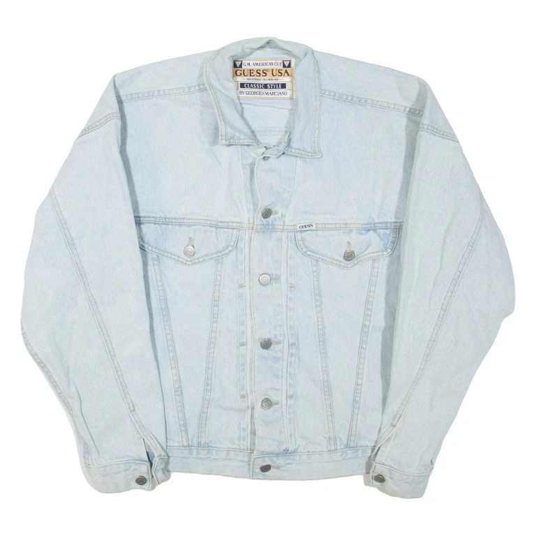 GUESS Mens Denim Jacket Blue L