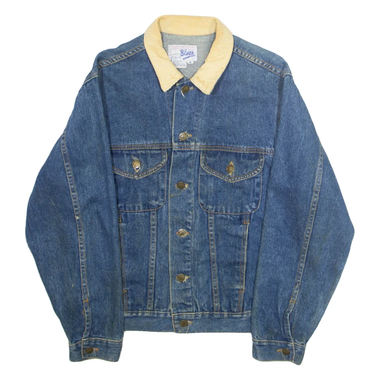 WEATHERED BLUES Womens Denim Jacket Blue M