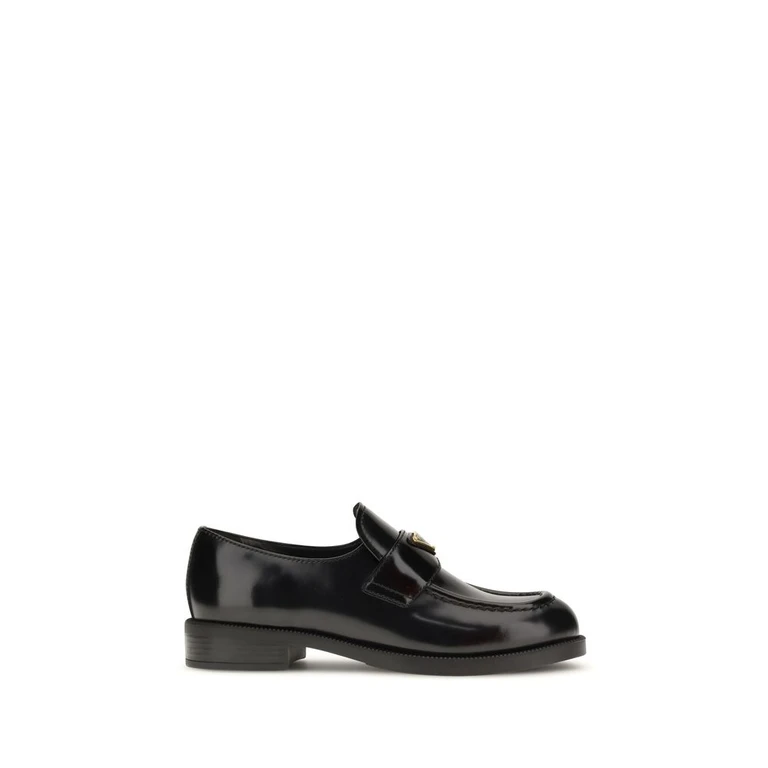Black Calf Leather Bos Taurus Slip-On Loafers - Women