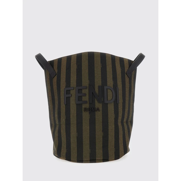 Boy's Cotton Blend Storage Basket with Leather Handles (7VB018AVMUF0TA5)