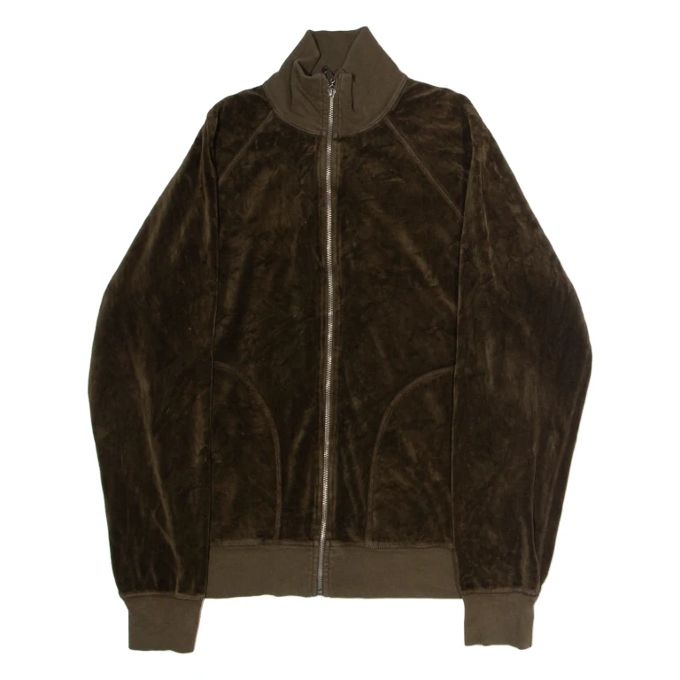 JUICY COUTURE Womens Track Jacket Green Velvet M
