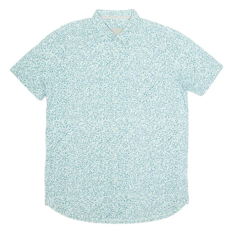 BENCH Mens Shirt Blue Crazy Pattern L