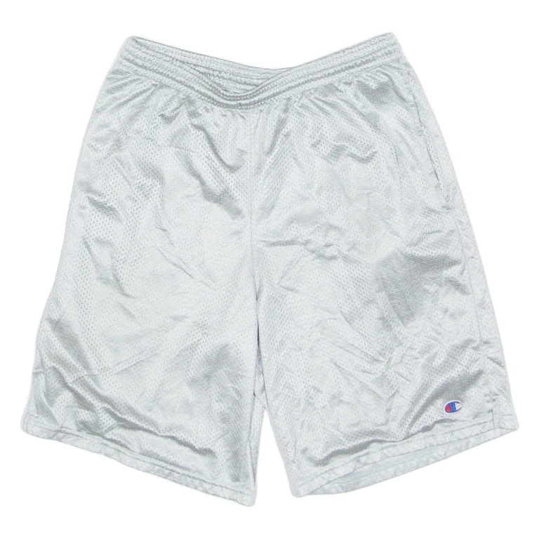 CHAMPION Mens Sports Shorts Silver Relaxed S W26