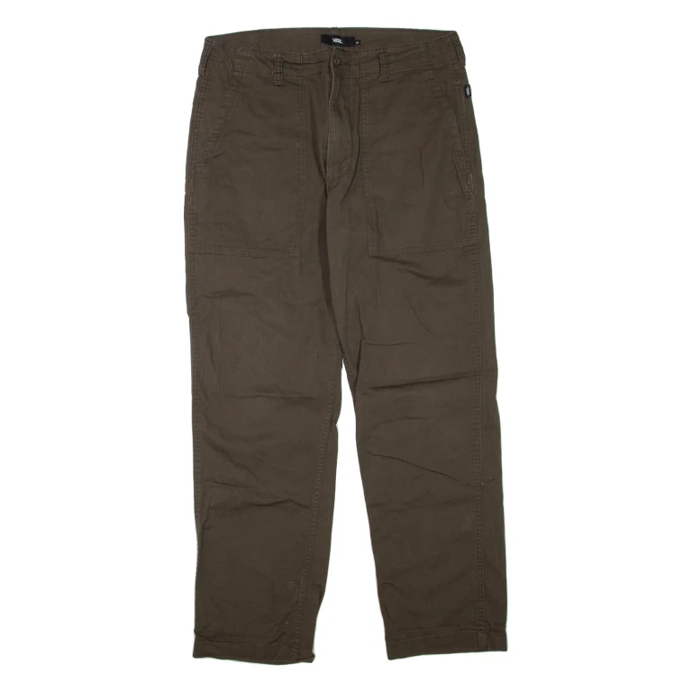 VANS Womens Trousers Green Regular Straight W32 L32