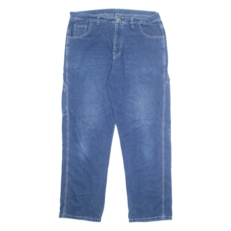 LEE Mens Jeans Blue Regular Straight Stone Wash W38 L31
