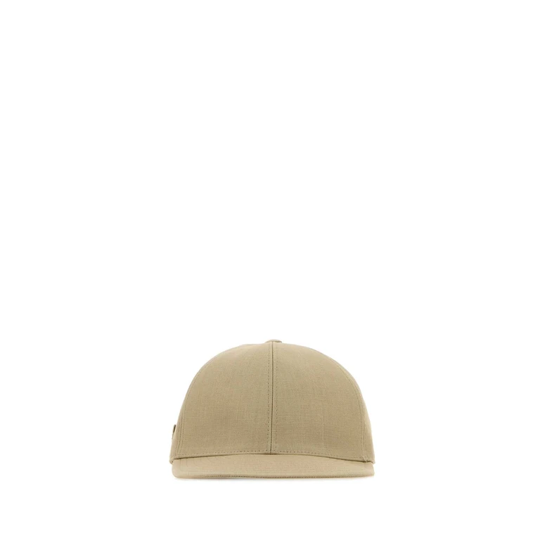 Sand Linen Baseball Cap Sabbia Exterior: Cappelli - Men