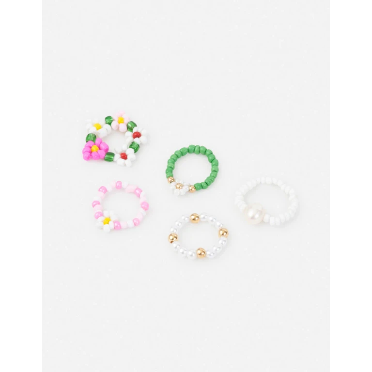 Garden Beaded Ring Set