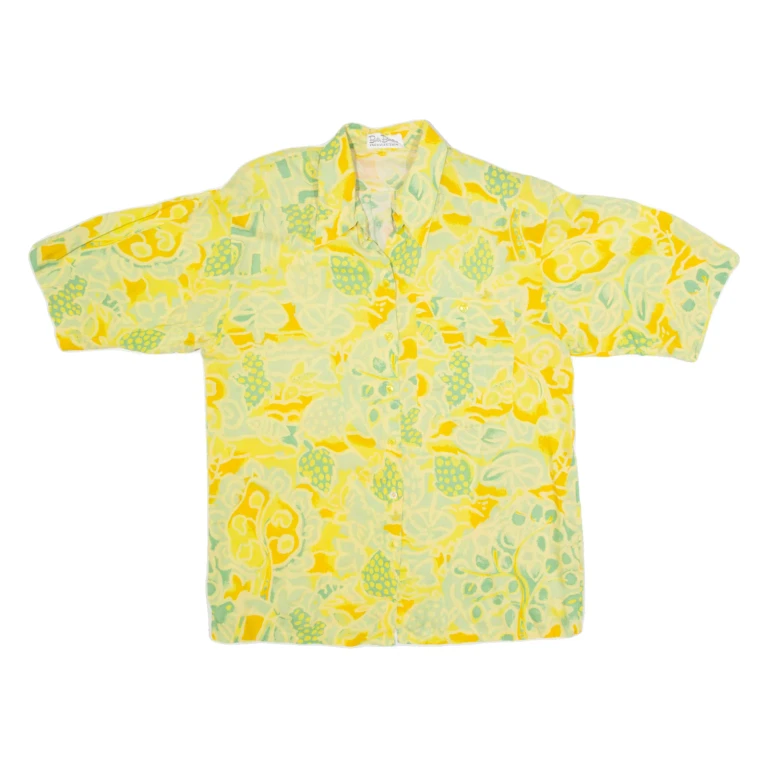 BETTY BARCLAY Womens Shirt Green 90s Crazy Pattern M