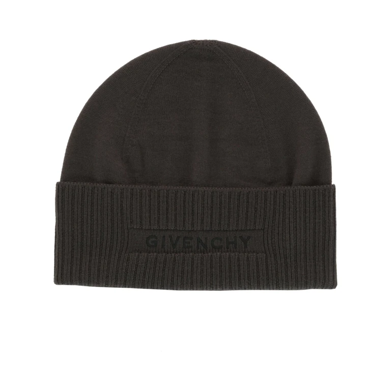 Ribbed Embroidered Logo Beanie