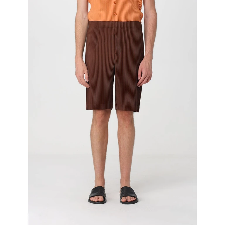 HOMME PLISSE' ISSEY MIYAKE Homme Plissé Issey Miyake Knee-Length Crêpe Shorts with Elastic Waist (HP66JF13448)
