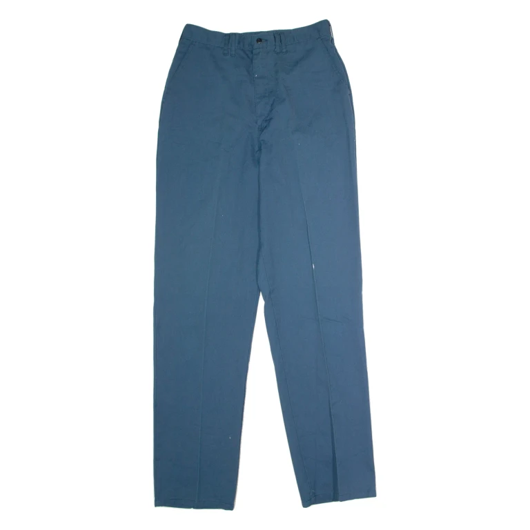 DICKIES Workwear Womens Twill Trousers Blue Regular Straight W30 L34