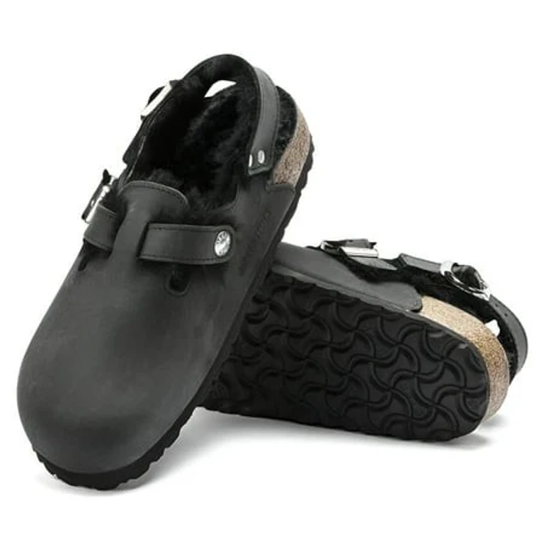 Unisex Tokio Shearling Natural Leather Black