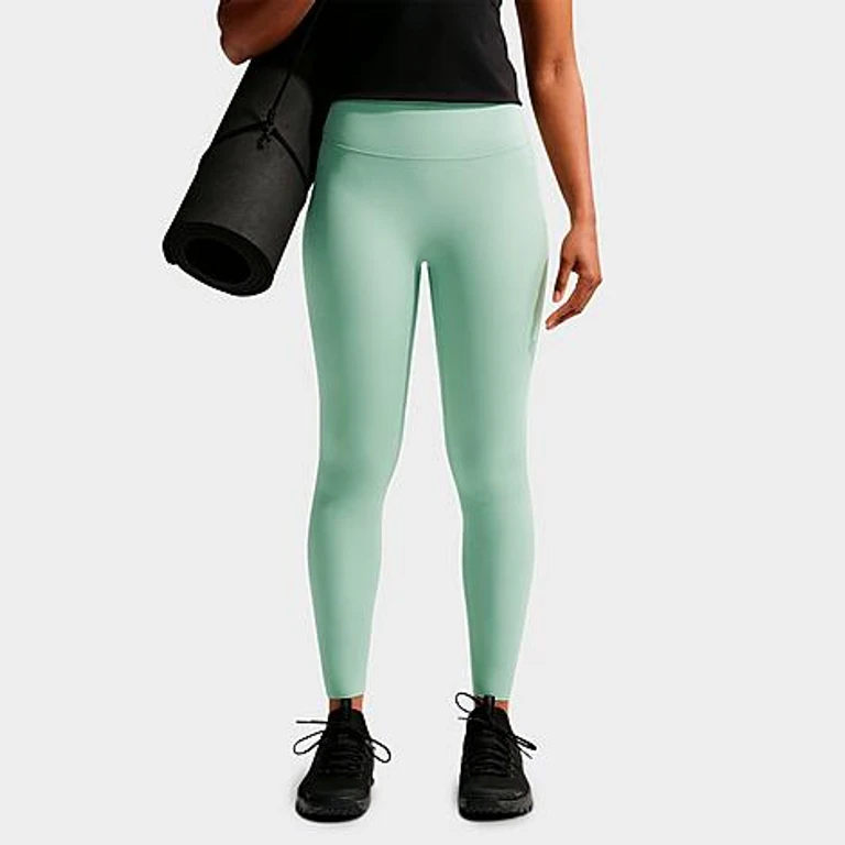 Nike Women's Zenvy Seamless Front High-Waisted 7/8 Leggings in Steam/White Size: XXS