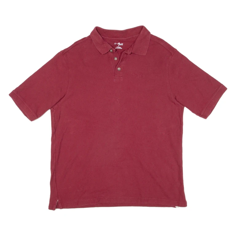 CARHARTT Mens Polo Shirt Maroon L