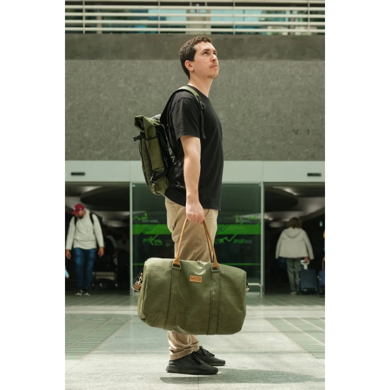 Xcape Vegan Leather Duffle Bag green
