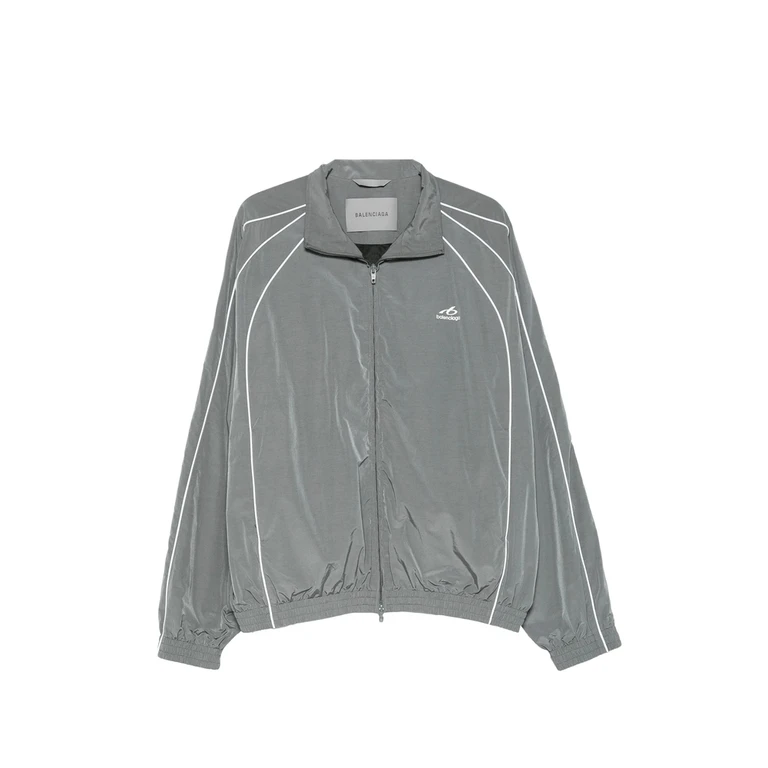 Balenciaga Piping-detail Logo-print Jacket