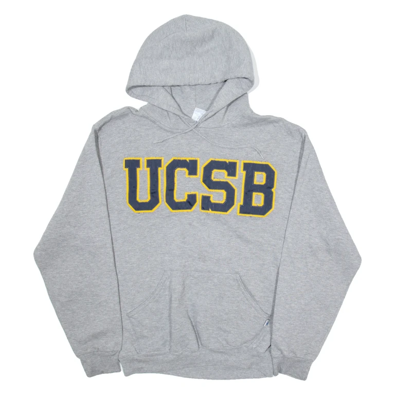 RUSSELL ATHLETIC UCSB Mens Grey Hoodie USA M